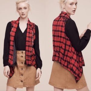 Anthropologie: Elevenses Roxanne Check Vest